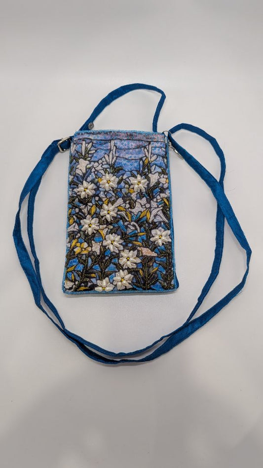 Bamboo Trading Company Blue LCT Lily Field Crossbody Purse