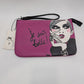 IZAK Purple "Le Suis Belle" Zippered Wristlet Pouch