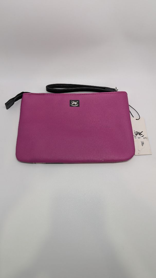 IZAK Purple "Le Suis Belle" Zippered Wristlet Pouch