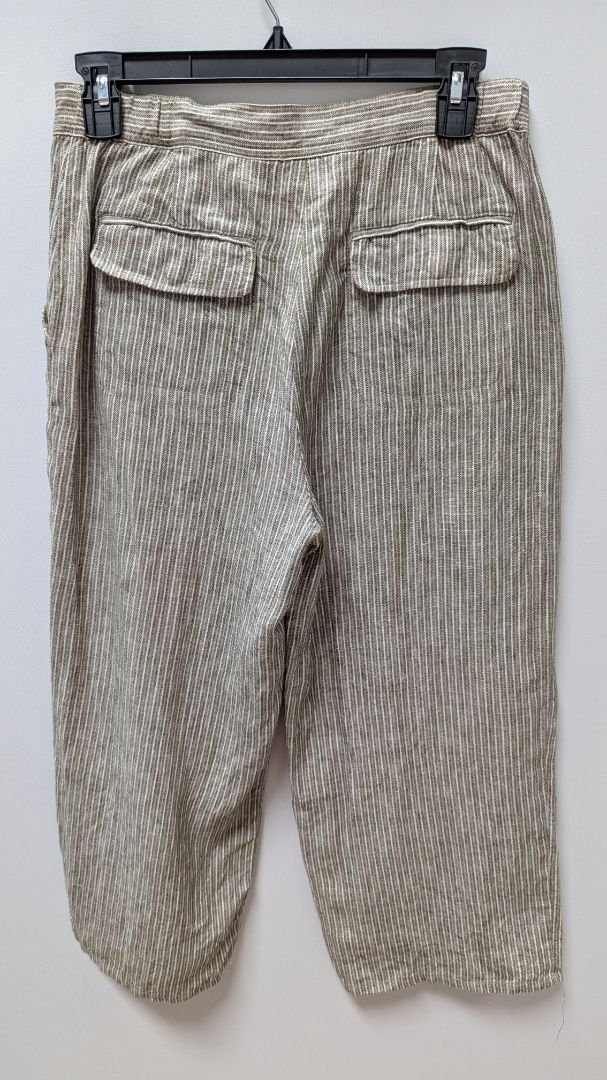 Chico's Light Brown Striped Linen Casual Pants