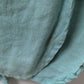 Soft Surroundings Light Blue Linen Drawstring Button-Down Blouse