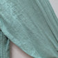 Soft Surroundings Light Blue Linen Drawstring Button-Down Blouse