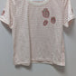 Jane + Delancey White/Pink Striped Strawberry Tee