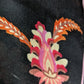LOFT Black Floral Fringed Blanket Scarf