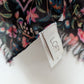 LOFT Black Floral Fringed Blanket Scarf
