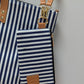 jm Jessica Moore Navy Striped Shopping Tote Bag