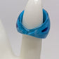 Blue Spotted Acrylic Ring