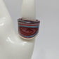 Blue/Red Swirl Acrylic Ring