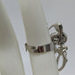 Silver/Pink/Green Gemstone Butterfly Ring
