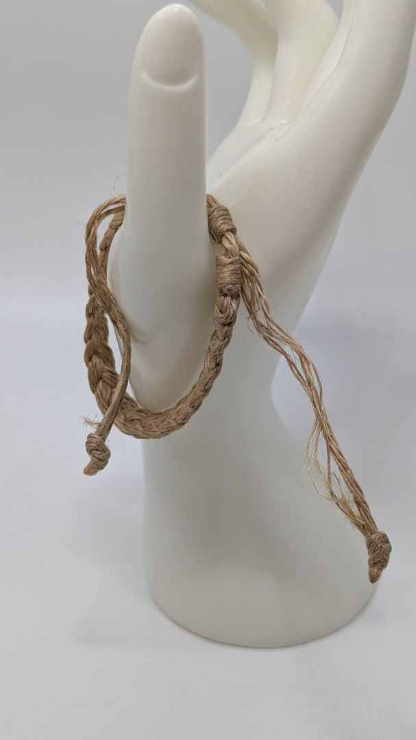 Light Brown Woven Rope Cord Sliding Adjustable Bracelet