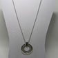 Paparazzi Silver Rhinestone Circle Longline Necklace & Earrings Set
