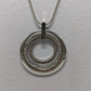 Paparazzi Silver Rhinestone Circle Longline Necklace & Earrings Set