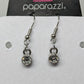 Paparazzi Silver Rhinestone Circle Longline Necklace & Earrings Set