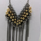 Paparazzi 2-Tone Beaded Chain Necklace & Earrings Set