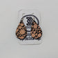 B Proud Black/Gold Glitter Felt Dangle Earrings