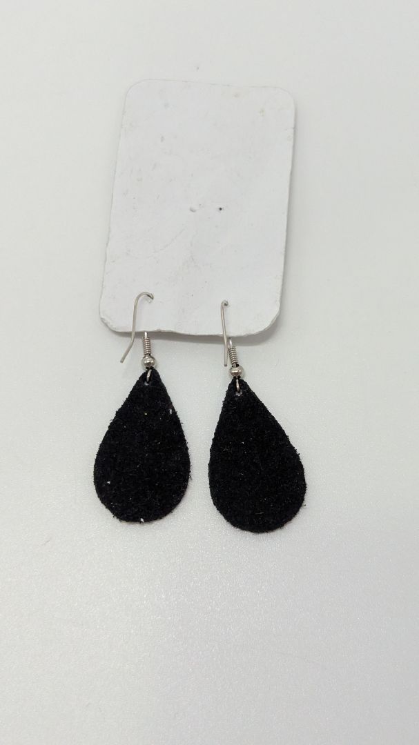 B Proud Black/Gold Glitter Felt Dangle Earrings