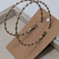 Silver-Tone Spiral Large Hoop Earrings