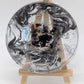 Handmade L. Williams Black/Grey Large Resin Coaster
