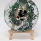 Handmade L. Williams Green/White Large Resin Coaster