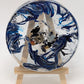 Handmade L. Williams Blue/White Large Resin Coaster