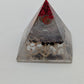 Handmade L. Williams Red Tip Medium Resin Pyramid (~2x2x2)