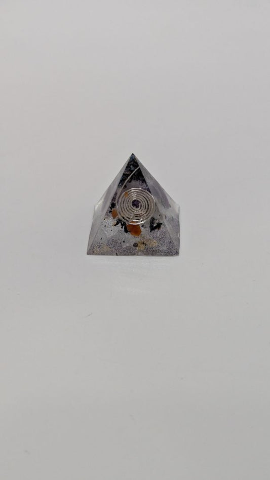 Handmade L. Williams Dark Blue Tip Small Resin Pyramid (~1x1x1")