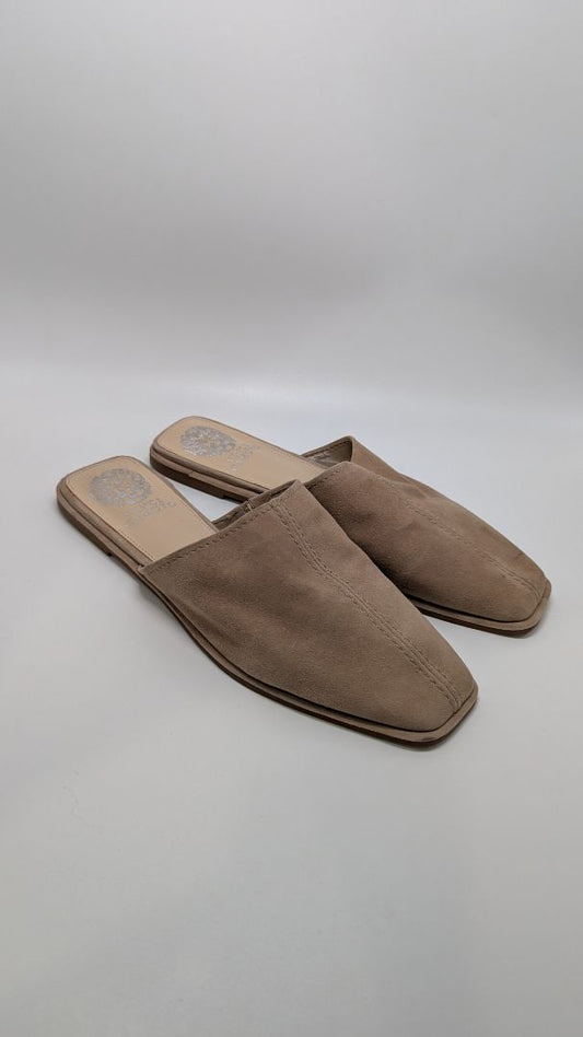 Vince Camuto Tan Bristina Suede Mules