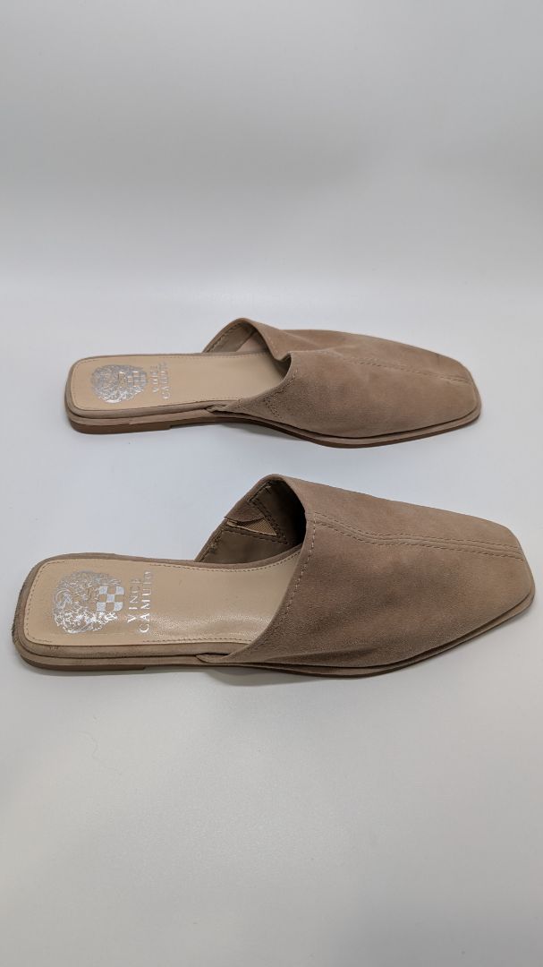 Vince Camuto Tan Bristina Suede Mules
