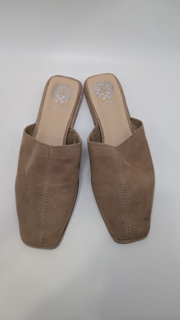 Vince Camuto Tan Bristina Suede Mules
