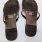 INC Navy Mabae Open-Toe Casual Rhinestone Slide Sandals