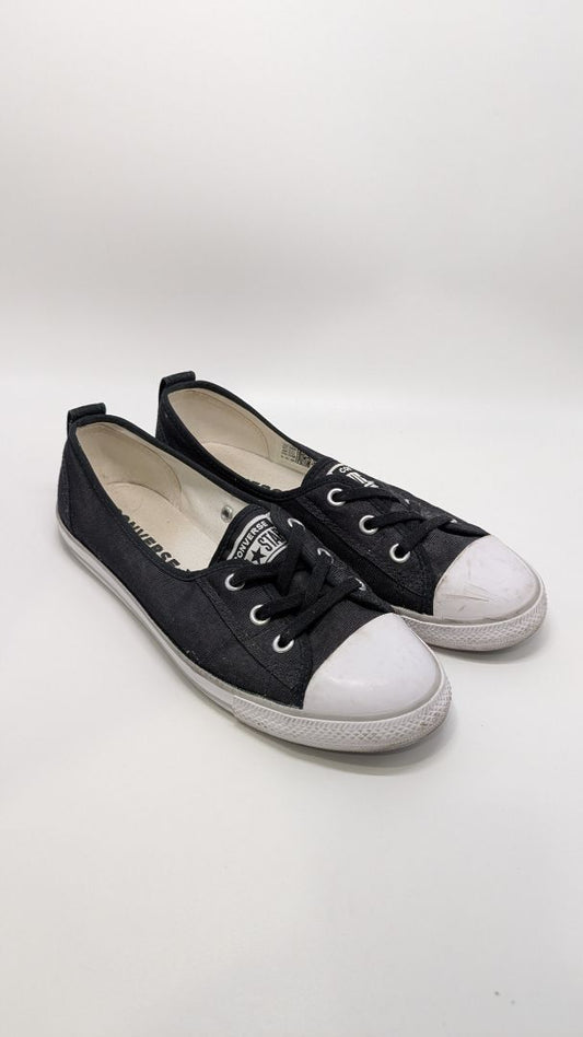 Converse All-Star Black Striped Ballet Lace Sneakers