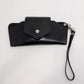Black Faux-Leather Sunglasses Case with Wrist Strap