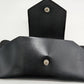 Black Faux-Leather Sunglasses Case with Wrist Strap