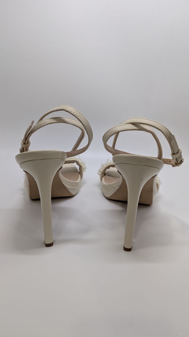 Sam Edelman Ivory Jade Perla Ankle Strap Heeled Sandals