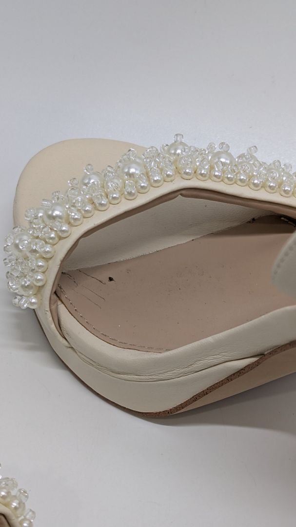 Sam Edelman Ivory Jade Perla Ankle Strap Heeled Sandals