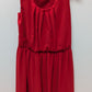 BCX Dress Red Sleeveless Belted Dress