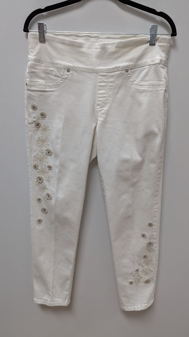 Style & Co White Embellished Boyfriend Jeggings