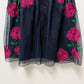 speechless Navy/Pink Embroidered Mesh Flared Skirt