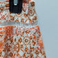 Chelsea & Theodore Orange Floral Ruffled Shorts