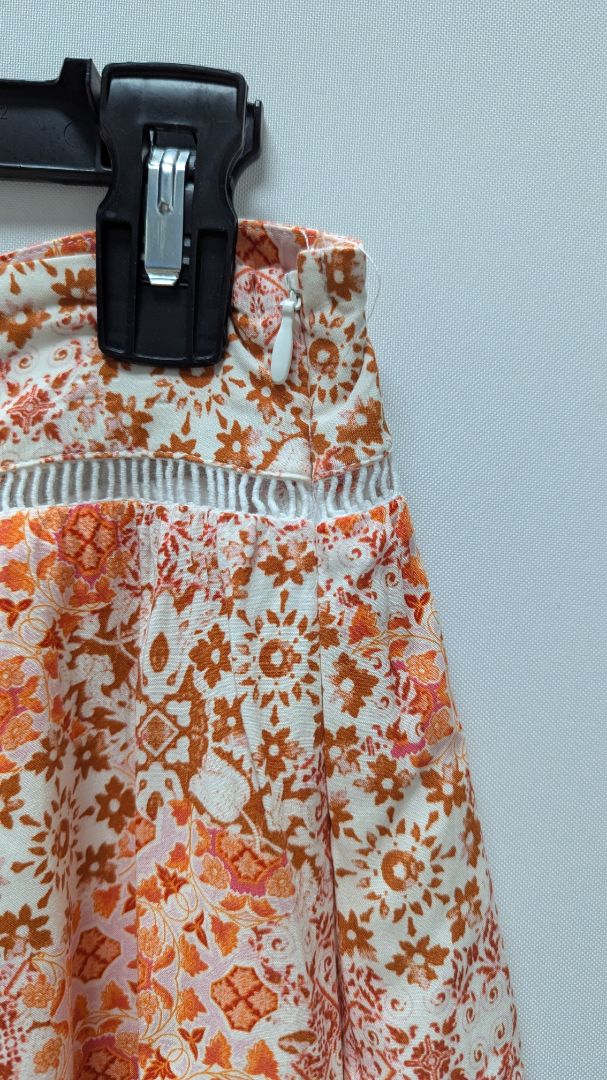Chelsea & Theodore Orange Floral Ruffled Shorts