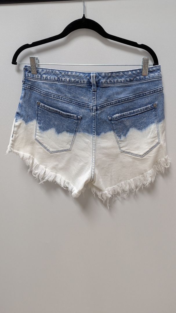 INC Denim Dipped Bleach Wash Denim Shorts