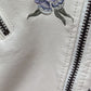 BlankNYC Ivory Embroidered Faux-Leather Jacket