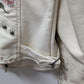 BlankNYC Ivory Embroidered Faux-Leather Jacket