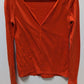 GAP Orange V-Neck Long-Sleeve Tee