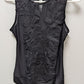 Haute Monde Black Embroidered Mesh Bodysuit