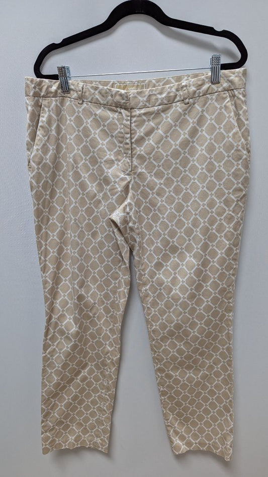 Michael Kors Tan Printed Slim-Leg Pants