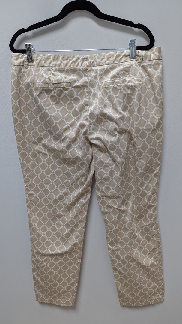 Michael Kors Tan Printed Slim-Leg Pants