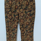 ERIC SPENCER Brown Floral Faux-Suede Retro Pants