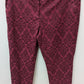 Michael Kors Burgundy Textured Printed Pants