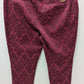 Michael Kors Burgundy Textured Printed Pants
